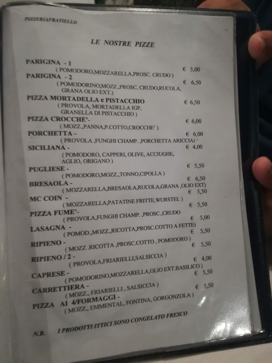Menu Pizzeria Fratiello-1